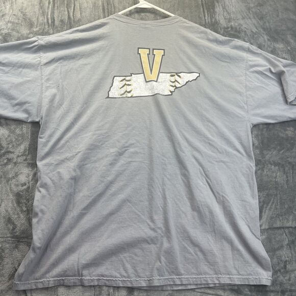 Vanderbilt University Commodore Baseball Unisex Tshirt 3XL Comfort Colors TN - Picture 3 of 13